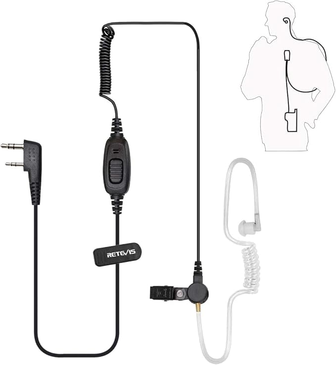 Retevis H-777H Walkie Talkies with Earpiece,2 Way Radio Long Range, Hidden Screen,USB-C Charging,Emergency Alarm,Portable FRS Two-way Radios with Base Station for Consumer Services Healthcare(10 Pack)