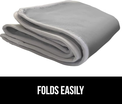 GORILLA GRIP Ironing Mat, Portable Iron Pad, Magnetic Cover for Top of Laundry Washer, Dryer, Table Top, Countertop Blanket, Silicone Coating and Scorch Resistant, Travel Size 28x24, Silver