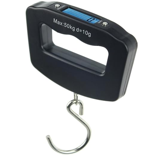 Luggage Scale Travel Digital LCD Display Luggage Weight Scale 110lb/50kg Electronic Digital Weighing for Suitcase Hanging Weight Hook