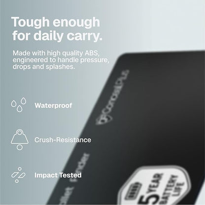 Conceal Plus Wallet Finder Slim Tracker, 5-Year Battery Life - Never Needs Charging, Track Wallet, Backpack, Luggage and More, Works with Apple Find My iOS Only (Android Not Supported)