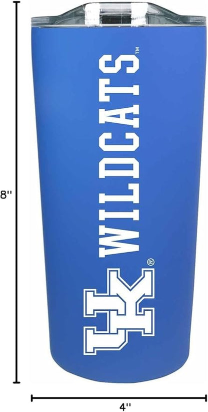 Campus Colors NCAA Stainless Steel Tumbler perfect for Gameday - 18 oz - Double Walled - Keeps Drinks Perfectly Insulated (Kentucky Wildcats - Royal)
