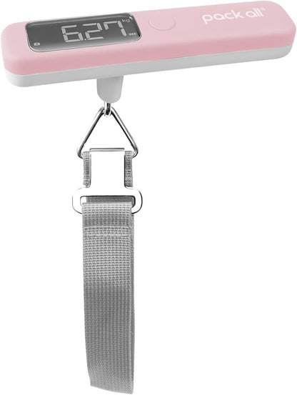 pack all 110 Lbs Luggage Scale, Digital Handheld Luggage Scale, Travel Weight Scale for Luggage with Backlit LCD Display, Battery Included