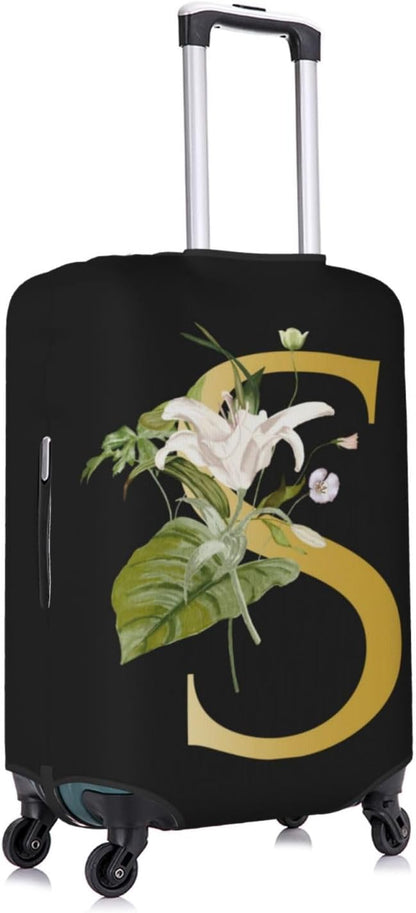Decorative S Suitcase Protectors Elastic Washable Luggage Covers With Concealed Zippers For 18-32 Inch Luggage (Size M: Fits 22-24 Inch)