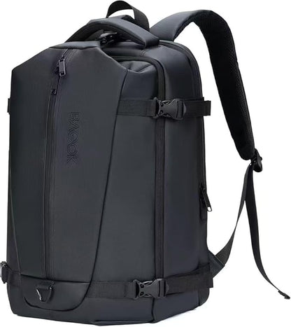 Travel Backpack for Men and Women, Flight-Approved Carry-On Backpack with Laptop Compartment; Large-Capacity Personal Item for Business, Work, School, or Weekend Trips (Black).