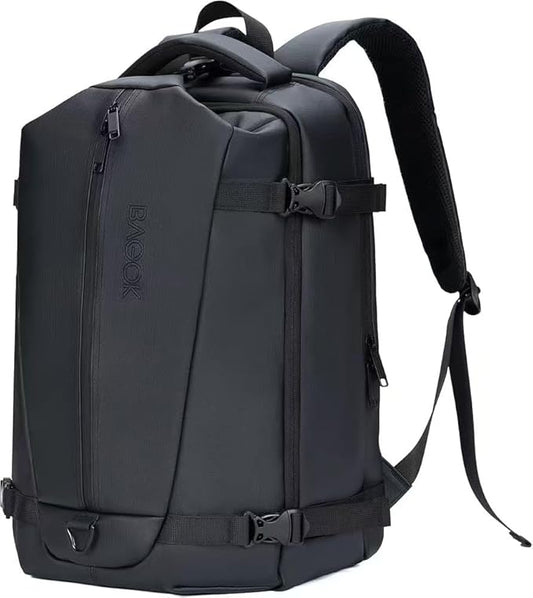 Travel Backpack for Men and Women, Flight-Approved Carry-On Backpack with Laptop Compartment; Large-Capacity Personal Item for Business, Work, School, or Weekend Trips (Black).