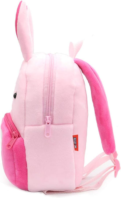 Cute Toddler Backpack,Cartoon Cute Animal Plush Backpack Toddler Mini School Bag for Kids Age 2-4 Years Old(Rabbit)
