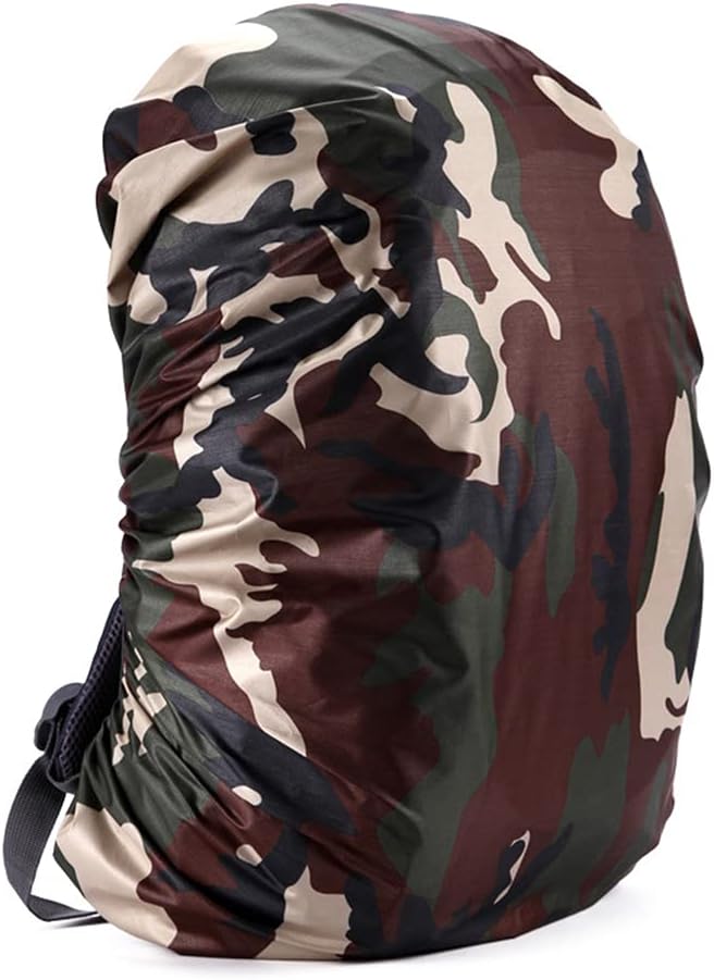 Silfrae Waterproof Rucksack Cover Backpack Rain Cover 30L-100L for Travel Climbing Hiking (Classic Camo, 40L-50L)