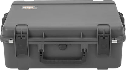 SKB Hard Protective Storage Case, Foam, Wheels for Equipment, iSeries 22" x 17" x 8", Dark Gray
