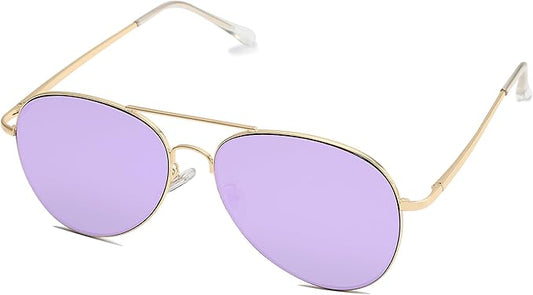 SOJOS Classic Aviator Sunglasses for Women Men Metal Frame Spring Hinges SJ1030