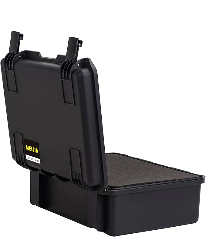MEIJIA Portable Premium Waterproof Hard Compact Compact Case with customizable fit foam,Lightweight and Strong Design,21.2"x16.0"x8.3",Elegant Black