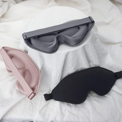 Sleep Mask, 3D Deep Contoured Eye Covers for Sleeping, 99% Block Out Light Eye Mask, Zero Pressure Cup Blindfold for Men Women, with Adjustable Strap for Sleeping, Yoga, Traveling (Black)