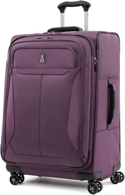 Travelpro Tourlite Softside 3-Piece Set, Expandable Luggage, 4 Spinner Wheels, Lightweight Suitcase, 21" Carry-On, 25" Checked Medium, 29 Check Large, Deep Purple