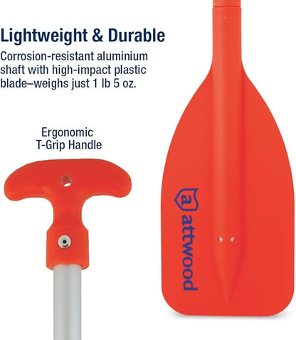 Attwood Emergency Telescoping Paddle for Boating, Orange