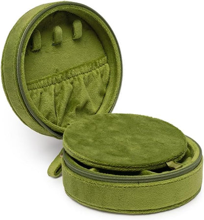 Living Royal Jewelry Travel Case – Portable Box with Mirror and Zipper for Rings, Necklaces, Earrings, Bracelets (Martini)