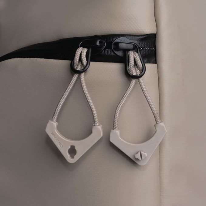WANDRD Worryless™ Locking Zipper Pullers - Secure Your Travel Essentials - Zipper Locks for Travel Gear (Yuma Tan)
