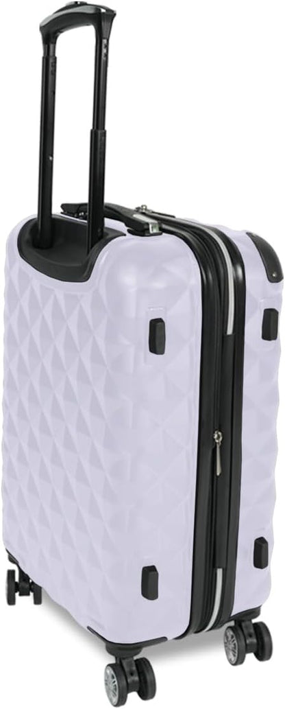 Kenneth Cole REACTION Diamond Tower Collection Lightweight Hardside Expandable 8-Wheel Spinner Travel Luggage, Lavender, 20-Inch Checked
