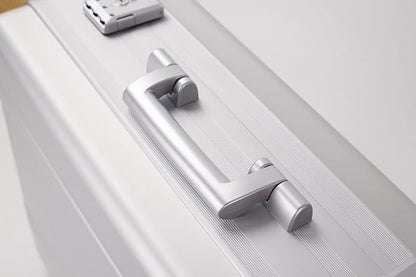 Metal Briefcase for Men, Locking Aluminum Case for Valuables, Gun Display Box, Cash Case, with Removable Foam