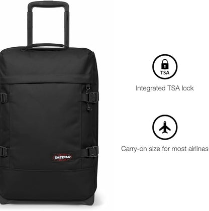 Eastpak Tranverz S – 42L Large Wheeled Luggage with Dual Compartments, TSA Lock, Compression Straps & Smooth-Wheeling System, Sunday Grey