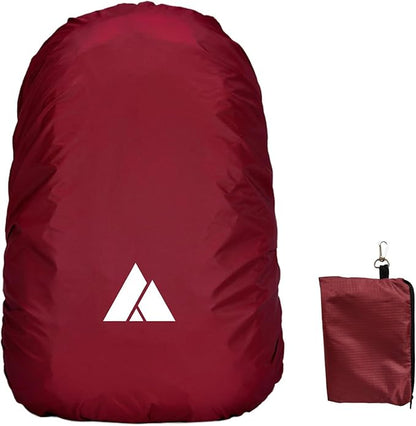 Waterproof Backpack Rain Cover (15-90L), Heavy-Duty Nylon Pack Cover with Upgraded Double Adjustable Closure System and a Carry Pouch for Hiking, Cycling. Durable and Lightweight.