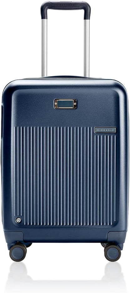 Briggs & Riley 21" Global Carry On Expandable Spinner - Luggage for Travel, Suitcases with Wheels, Hardside Rolling Bag for Men & Women, Self-Repairing Zipper - Sympatico Collection, Navy