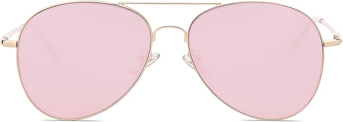 SOJOS Classic Aviator Sunglasses for Women Men Metal Frame Spring Hinges SJ1030
