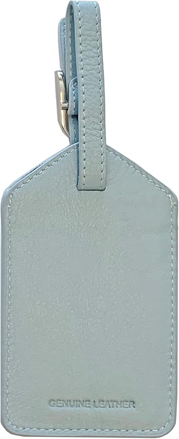 Personalized Monogrammed Leather Luggage Tags - 3 Pack