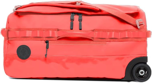 55L Rolling Duffle Bag with Wheels and Handle – Large Duffle Bag for Travel, Check In Luggage with Wheel, Rolling Suitcase, Travel Luggage, Suitcases with Wheels (Neon Punch)