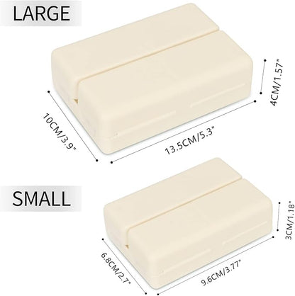 FYY 2 Pcs Daily Pill Organizer, 7 Compartments Portable Pill Case Travel Pill Organizer,[Folding Design] Pill Box for Purse Pocket to Hold Vitamins,Cod Liver Oil,Supplements and Medication-White