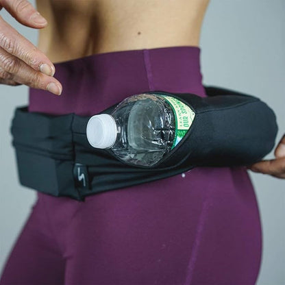 3 Pocket Adjustable Running Belt Waist Pack, Fanny Pack For Working Out With Sweat Resistant Backing, Holds All iPhone Models
