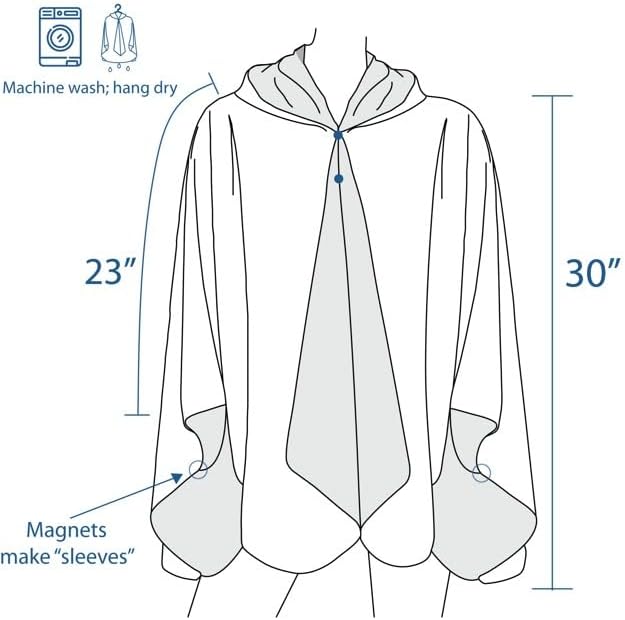 RainCaper Ellery Newport RI Historical Society Womens Rain Cape Poncho with Hood Reversible