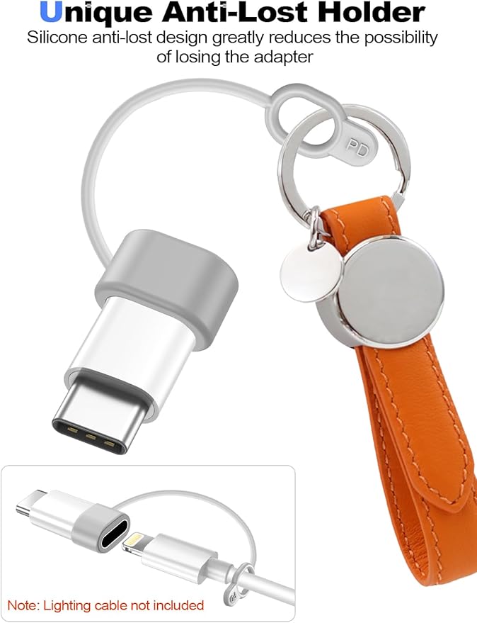 𝟒𝐏𝐚𝐜𝐤 𝐔𝐩𝐠𝐫𝐚𝐝𝐞𝐝 Lightning to USB C Adapter for iPhone 15/16/17 Pro/17 Pro Max,Fast Charging&Data Transfer,Type C Charger Connector Cable for iPhone 17/16 Accessories-Not for Headphone/OTG