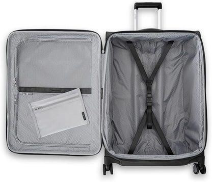 Samsonite UpLIFT Lightweight Large Checked Softside 3-Piece Luggage Set with Spinner Wheels - Expandable - Airline-Approved, Polyester Soft Suitcase for Ultra Light Travel - Black