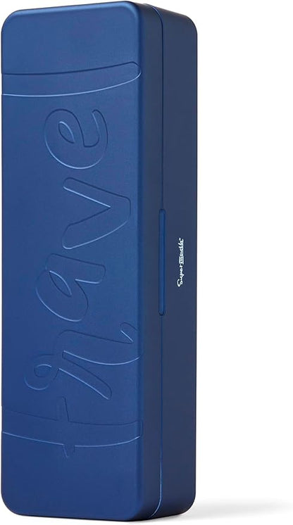 SuperMouth® Ultim8 Travel SmartCase™ - Compact Carrying Case for the SmartBrush™ - Portable UV Sanitizer - Travel-Friendly Oral Care Organizer for Toothbrush, Toothpaste & Floss - Sapphire Blue