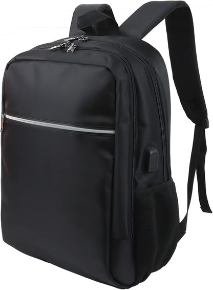 Laptop Backpack for Men Women, Travel Business Backpack with USB Charging Port and Anti Theft Pocket, Fits 17 Inch Laptop,Black