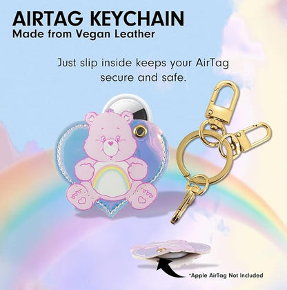 Sonix x Care Bears Keychain Case Compatible with Apple AirTag | Protective AirTag Cover Keychain Charm | Pink |Cheer Bear