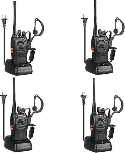 BAOFENG 888S walkie talkies for Adults walkie talkies for Adults 16 Channel Professional Radio Handheld （4PC） (Dark Purple)