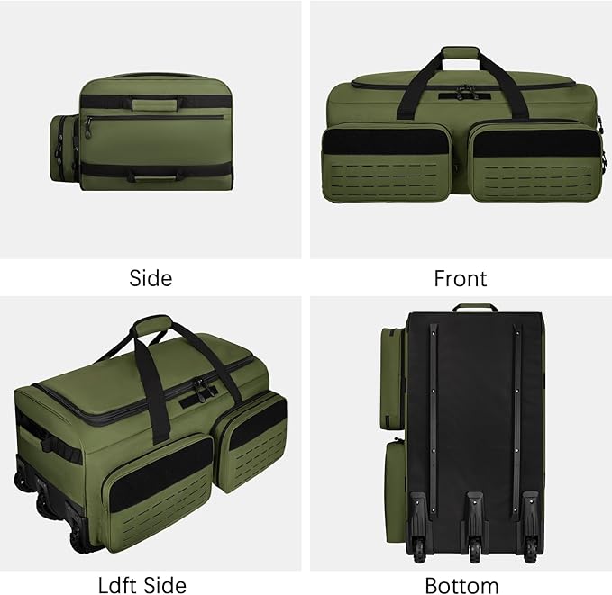 Rolling Duffle Bag with Wheels,120L Large Deployment Bag,Waterproof Military Duffle Bags for Tactical Military Deployment Camping