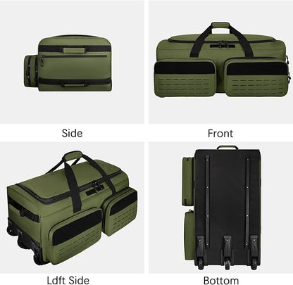 Rolling Duffle Bag with Wheels,120L Large Deployment Bag,Waterproof Military Duffle Bags for Tactical Military Deployment Camping