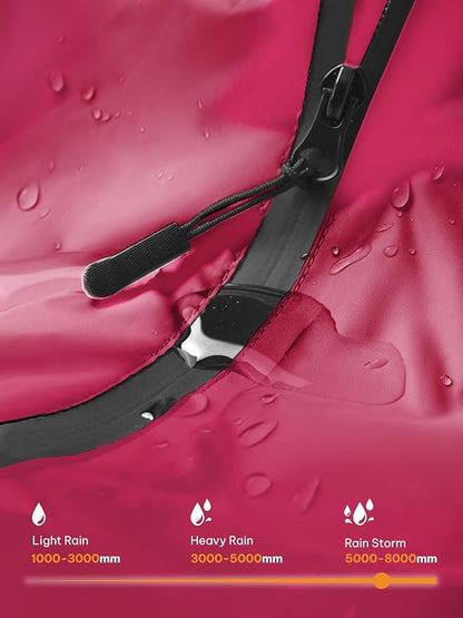 SaphiRose Unisex Rain Poncho Waterproof Raincoat Hooded for Adults Women with Pockets