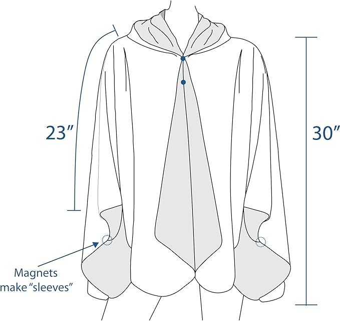 RainCaper Womens Rain Cape Poncho Coat Jacket with Hood Reversible Gorgeous Ultrasoft