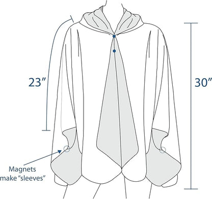 RainCaper Womens Rain Cape Poncho Coat Jacket with Hood Reversible Gorgeous Ultrasoft