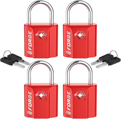 TSA Approved Luggage Locks, Ultra-Secure Dimple Key Travel Locks with Zinc Alloy Body