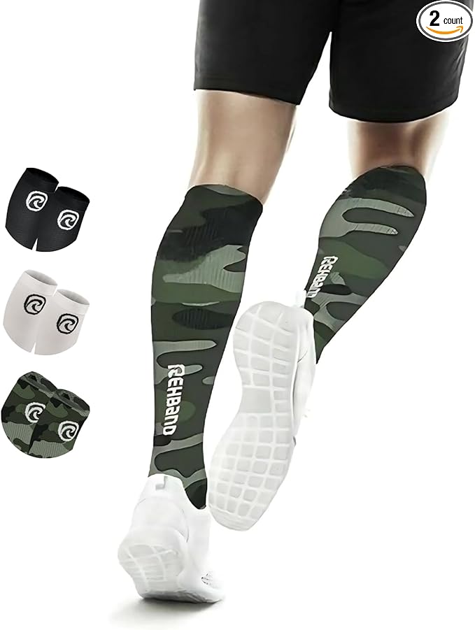 Rehband Compression Socks for Men & Women, 1 Pair Compression Socks Sports, 15-20 mmHg for Endurance Sports, Promotes Blood Circulation and Reduce Cramps