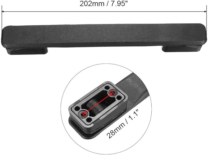 uxcell Luggage Handle, 202mm Length Strap Grip Replacement for Suitcase Case Black (Without Screws)
