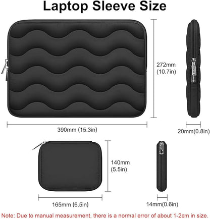 ARVOK Puffy Laptop Sleeve 15 15.6 16 inch for MacBook Air 15 inch/Pro 16 inch, Laptop Case Notebook Computer/Tablet Pouch Cover for HP/Dell/Asus/Acer/Samsung, Extra Bag, Women, Cute Carrying Case