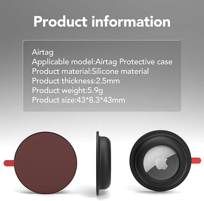 Aimtel Case Compatible with Apple AirTag Sticker,4 Pack AirTag Fabric Mount Adhesive Air Tag Secure Holder for Tv Remote/Luggage/Purses/Jackets/Backpacks/Laptop/Car Air Tags Cover