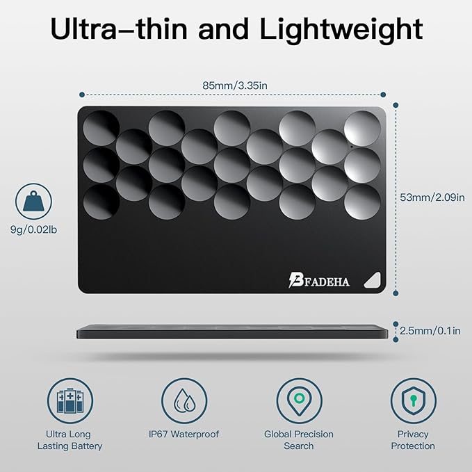 Smart Tracker [Apple MFi Certified] with Apple Find My, Bluetooth Wallet Finder, 5-10 Years Staying Power, Smart Tag GPS Item Locator Tracking Device, for Keys, Wallet, Luggage, Pet, Bag