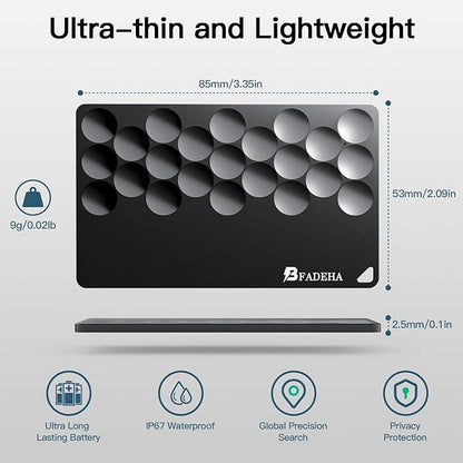 Smart Tracker [Apple MFi Certified] with Apple Find My, Bluetooth Wallet Finder, 5-10 Years Staying Power, Smart Tag GPS Item Locator Tracking Device, for Keys, Wallet, Luggage, Pet, Bag