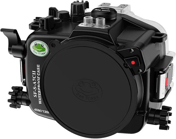 Sea Frogs Underwater Camera Case Compatible with Sony A7C-II for FE 90mm F2.8 Macro G OSS IPX8 40m/130ft Maximum Diving Depth A7C-2 Waterproof Camera Housing for Diving, Surfing, Rowing