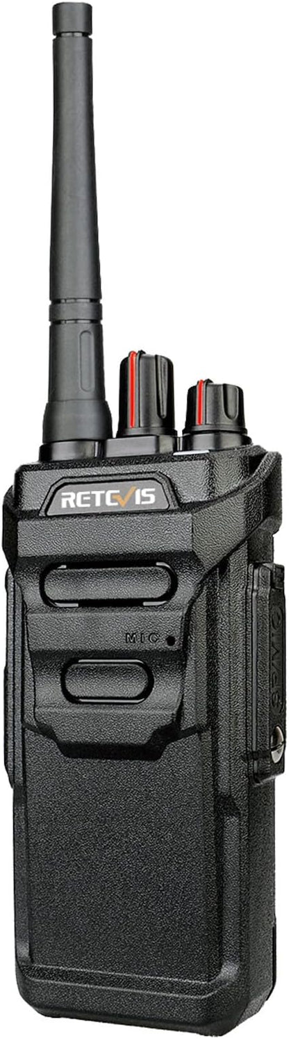 Retevis RT48 Waterproof Walkie Talkies,Heavy Duty Rugged 2 Way Radio,IP67 Dustproof,Waterproof up to 1m/30min,1200mAh Rechargeable Professional Two Way Radio,VOX,SOS,for Construction Business(6Pack)